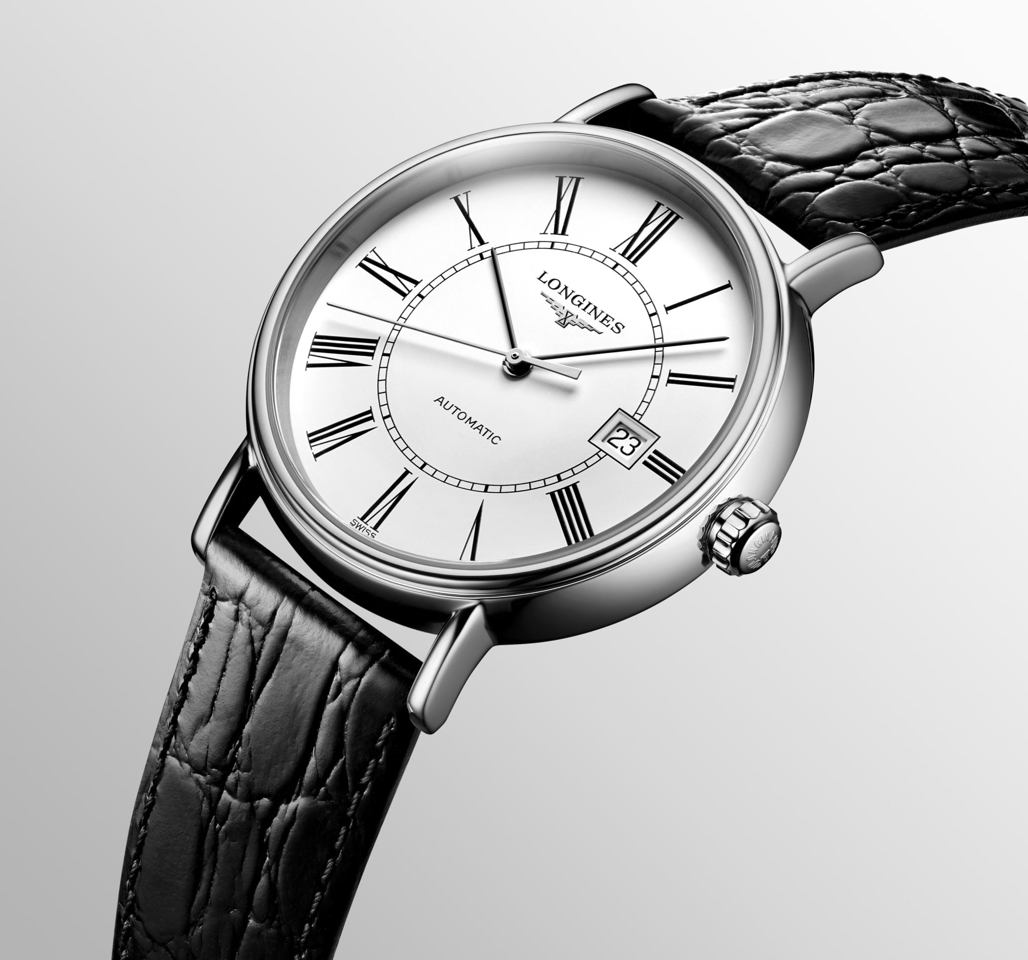 Longines Longines Presence L4.922.4.11.2 , наручные мужские часы фото под углом